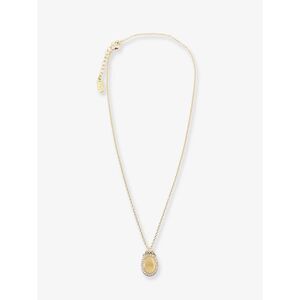 Dior Women Brass Necklace With Dior Medaillon Pendant